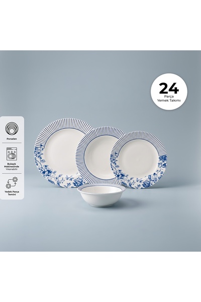 Emsan Bade Porselen 24 Parça 6 Kişilik Yemek Takımı