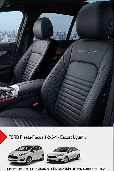 GM-DESIGN İstanbul Serisi Deri Oto Koltuk Kılıfı (FORD Focus-Fiesta-Escort Uy...
