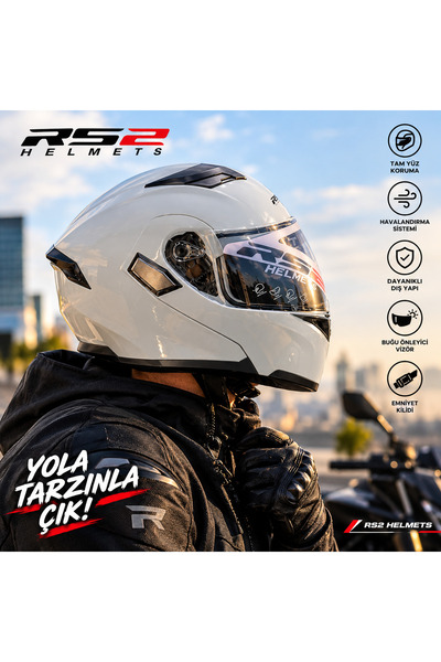 RS2 RS 2 RS370 NARDO GRİ ÇENE AÇILIR MOTOSİKLET KASKI (ECE BELGELİ)