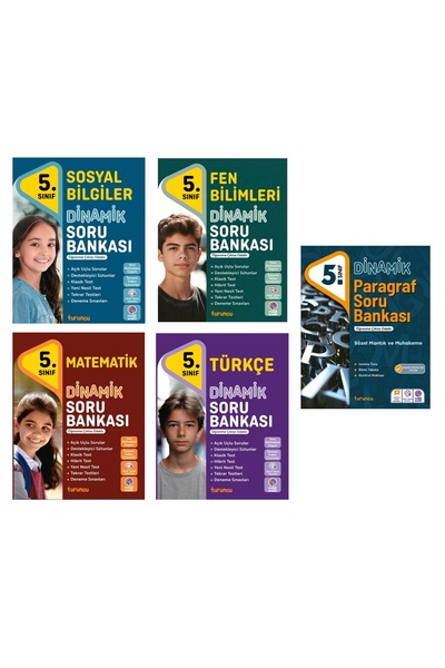 Tudem 5. Sınıf Dinamik Soru Bankası FULL Set 5 Kitap