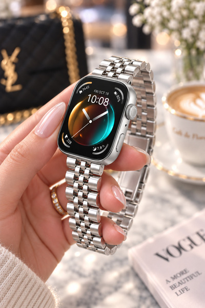 Dexmon Huawei Watch Fit 3 / Fit 4 / Fit 4 Pro / Fit 5 / Fit 5 Pro Uyumlu Paslanmaz Çelik Metal Kordon Kayış