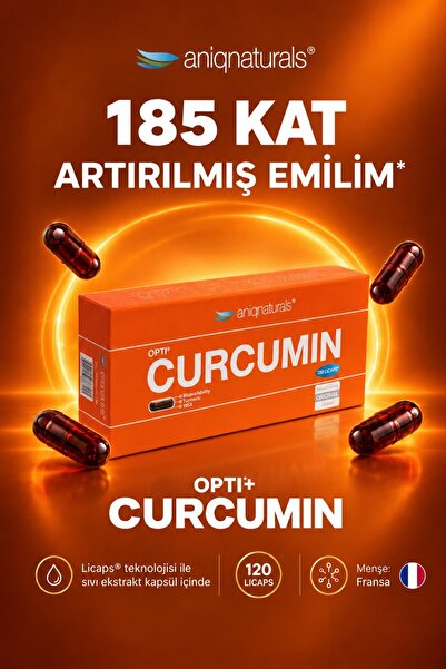 Aniqnaturals OPTI Curcumin 120 Licaps – Zerdeçal Kaynaklı Kurkumin İçeren Tak...