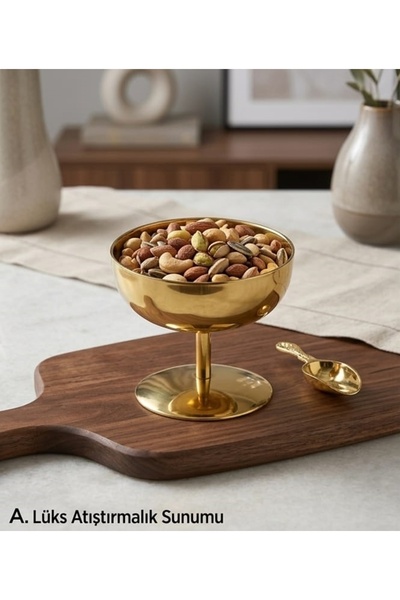 LOVYCO Gold Dizayn Dondurma,Muhallebi,Lokumluk,Puding Cup,Çerezlik