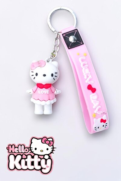 Lynare Hello Kitty 3D Silikon Anahtarlık ve Çanta süsü 1 Adet
