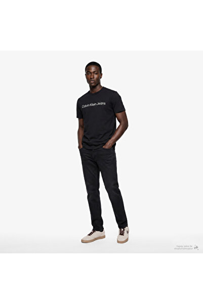Calvin Klein Slim Straight Wall Street Black Men's Black Jeans
