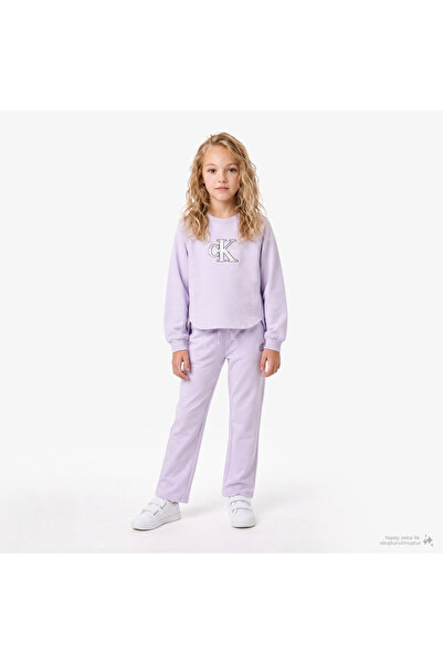 Calvin Klein Lila Erkek Çocuk Regular Fit Sweatpant LVCKTJC36GVFJ-MONOLOGO SW...