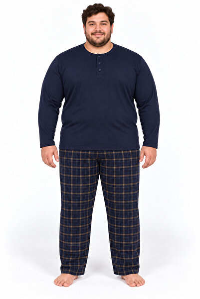 Mutlu City Erkek Yüksek Kalite İnterlok Penye Büyük Beden Pijama Takımı 18562