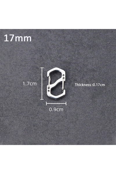 Choice1 17mm 10PCS 10PCS Backpack Buckle Stainless Steel S Type Carabiner Wit...