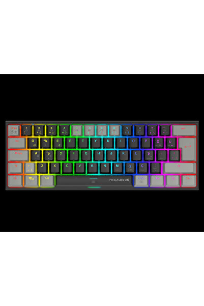 MEGALODON RGB Mini T9 Mekanik Oyuncu Klavyesi Blue Switch Türkçe Q Mekanik Oy...
