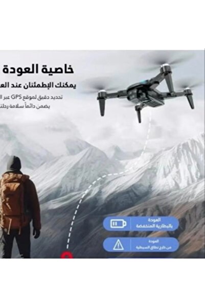 AJMLMDA طائرة درون ذكية GPS بكاميرا مزدوجة ومحرك بدون فرش مقاوم للرياح، مجهزة...