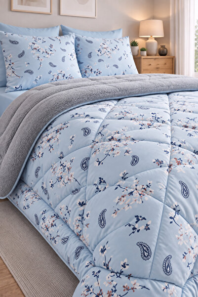 St Shopyteks Çift Kişilik Çiçekli Welsfot Uyku Seti Çift Taraflı 195x215