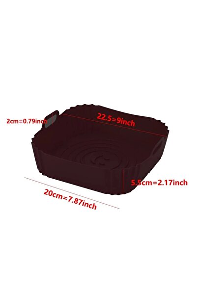 Choice 1pc black 1PC Reusable Airfryer Pan Liner Accessories Silicone Air Fry...