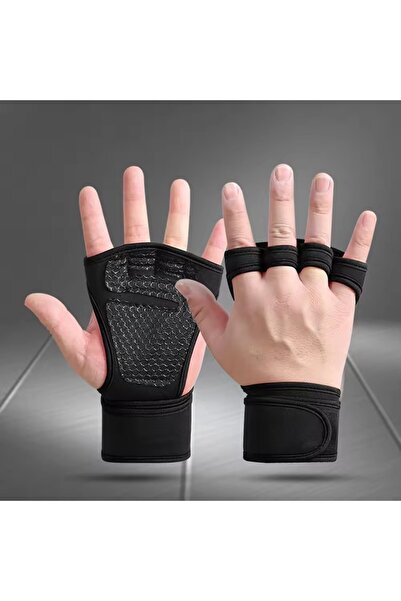 Choice3 L Black Fitness Men Women Gloves Gym Weightlifting Half Finger Wrist-...