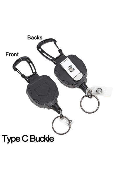 Choice3 1Pc C Buckle ID Card Holder Bus Card Cover Case Badge Reel Clip Badge...