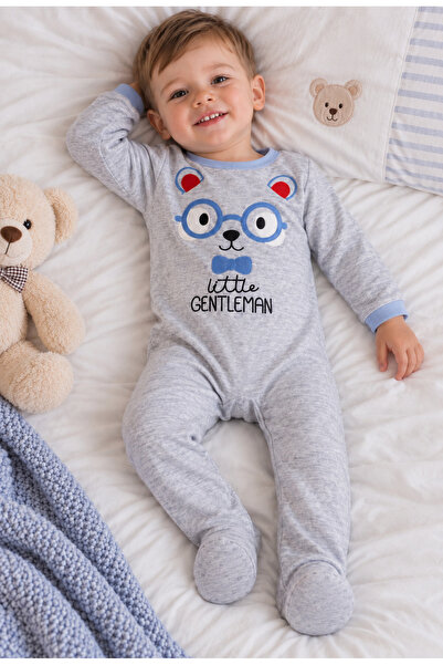 Sevnur Baby Erkek Bebek Kadife Gözlüklü Uyku Tulum ( 1,2,3 Yaş)