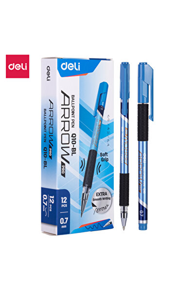 Deli Cap Pen-BL Ballpoint Pens 0.7 mm Smooth Writing Signing Ball Pen Black B...