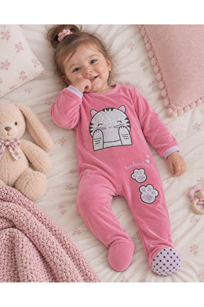 Sevnur Baby Baby Girl Winter Velvet Cat Paw Sleeping Bag