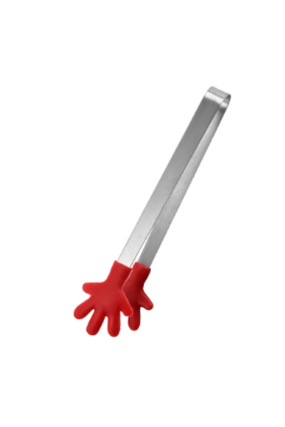 Choice3 Red Creative Silicone Stainless Steel Mini Snack Food Tongs Non-slip ...