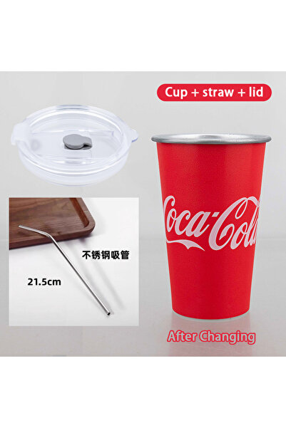 Choice9 Red Set Cold Discoloration Aluminum Beer Mugs Set 470ml - Reusable Dr...
