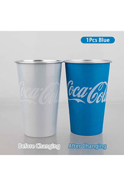 Choice5 1Pcs Blue Cold Discoloration Aluminum Beer Mugs Set 470ml - Reusable ...