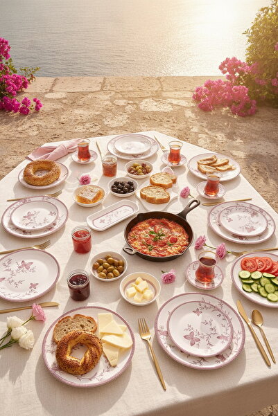 Erbaşlar Rose Garden Harmony 20 Parça 6 Kişilik Kahvaltı Takımı, Lüx Kahvaltı...