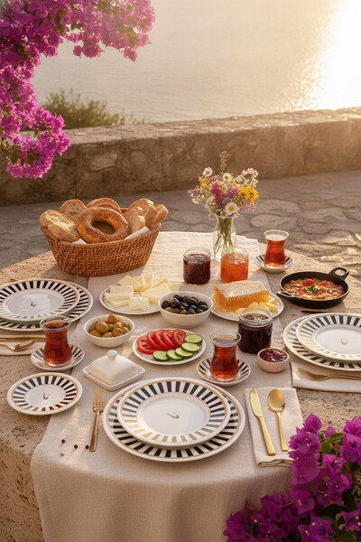ers erbaşlar Sevda Kuşu Black 6-Piece Tea Plate Set