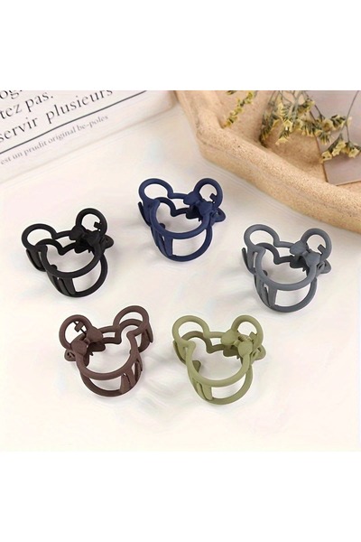 choice2 5pcs B 5/10pcs Mickey Ear Shaped Hair Clips Hollow Geometric Accessor...