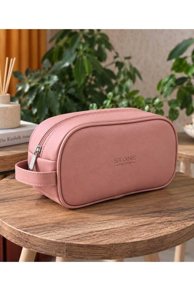 Stone Ready Kit Stone 15 Piece Travel Set - with Vegan Leather Bag - Powder Pink - Exclusive for Women