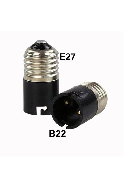 Choice Black E27 to B22 conversion lamp holder B22 to E27 conversion lamp hol...