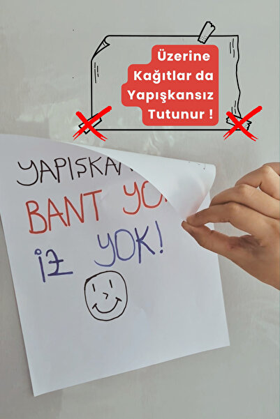 Pi Papers Akıllı Kağıt - 100x100 Cm Şeffaf, 2 Adet Pratik, Kullanışlı, Yazılıp Silinen Yazı Tahtası