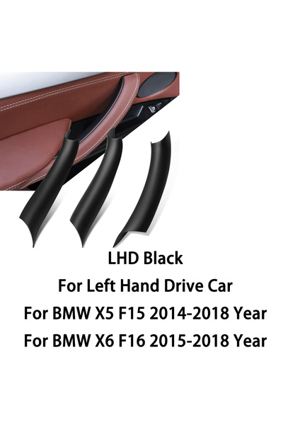 Choice3 Black-LHD X5 F15/X6 F16 Door Handle Covers 3Pcs Door Pull Handle Cove...