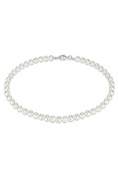Choice1 white 50cm Simple Imitation-Pearl Beaded Short Choker Necklace for Me...