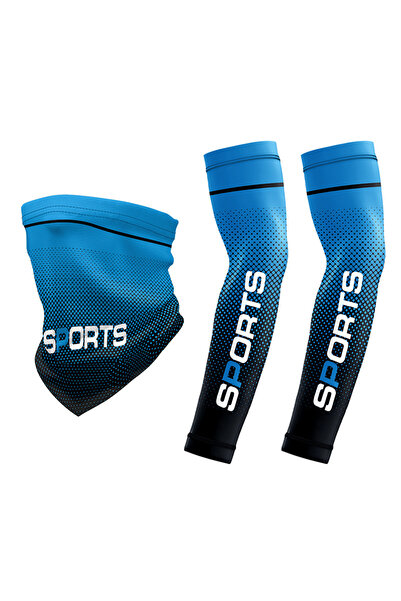Choice L DEEP BLUE Men Ice Silk Cooling Arm Sleeves Summer UV Sun Protection ...