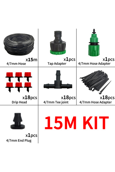 choice2 15M Micro Drip Irrigation System Portable 20M Automatic Watering with...