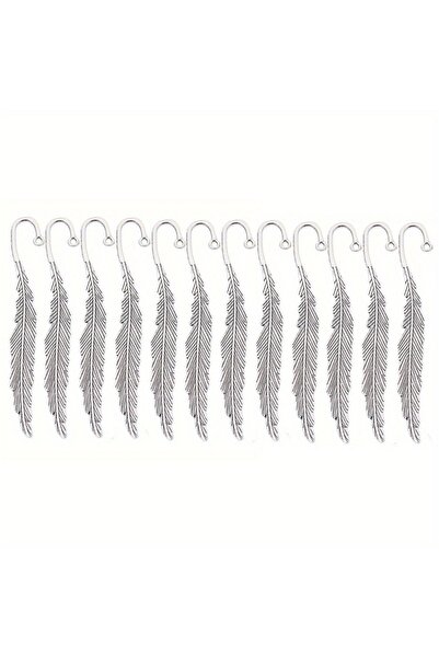 Choice6 Ancient silver 12pcs Vintage Silver Zinc Alloy Charm Metal Feather Bo...