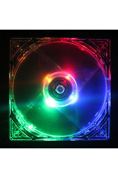 Choice1 Fixed Color transparent 8cm Color 12V 0.20A 80mm CPU Cooler Fan 4 LED...