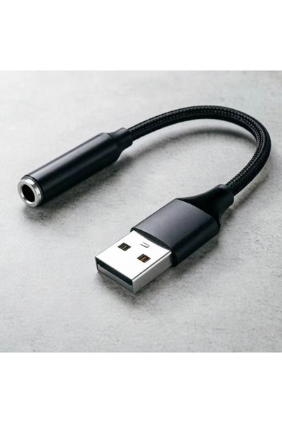 Choice محول صوت USB إلى 3.5 ملم أسود، بطاقة صوت خارجية لإلغاء الضوضاء، توصيل ...