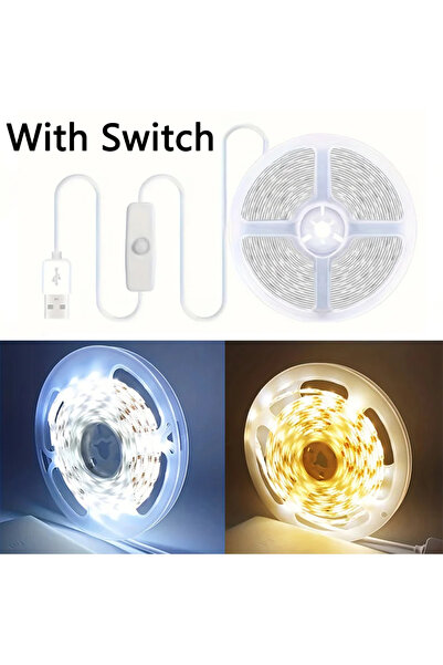 Choice Warm White 3M 5V USB LED Lights Strip Button Switch Flexible Ribbon SM...