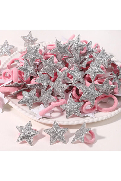 Choice3 10 Pcs 933-5 10/20pcs Girls Pink Heart Star Children Hair Loop No Har...