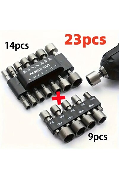 choice2 GZ183-23pcs 9/14/23pcs/set 5mm-13mm Hex SocketS Sleeve Nozzles Nut Dr...