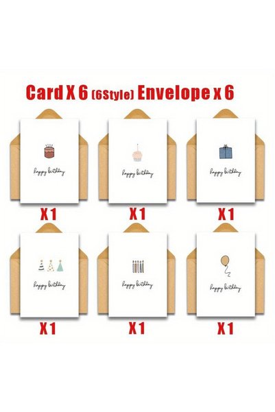 Choice ٦ مجموعات، ١٢ بطاقة معايدة فارغة لأعياد الميلاد والاحتفالات، مع ظرف، ص...