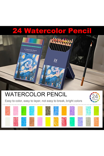 choice2 24 Watercolor 24/36/48/72 Professional Colored Watercolor Pencils Set...