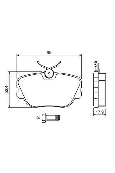 Bosch Σετ τακάκια φρένων, δισκόφρενο 0 986 494 058