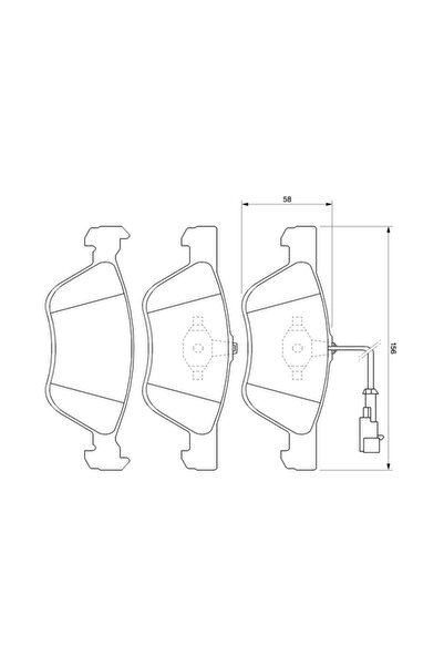 Bosch Комплект спирачни накладки, дискова спирачка 0 986 424 578