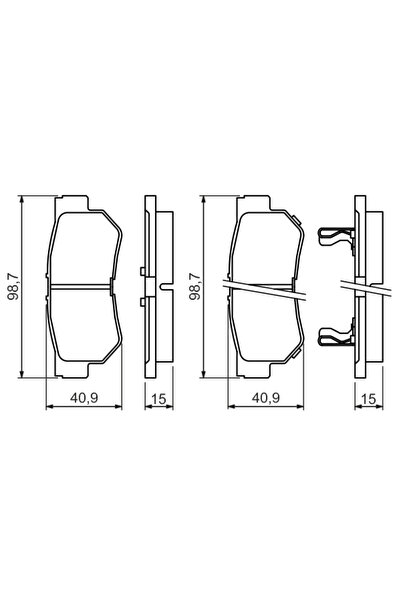 Bosch Σετ τακάκια φρένων, δισκόφρενο 0 986 494 417