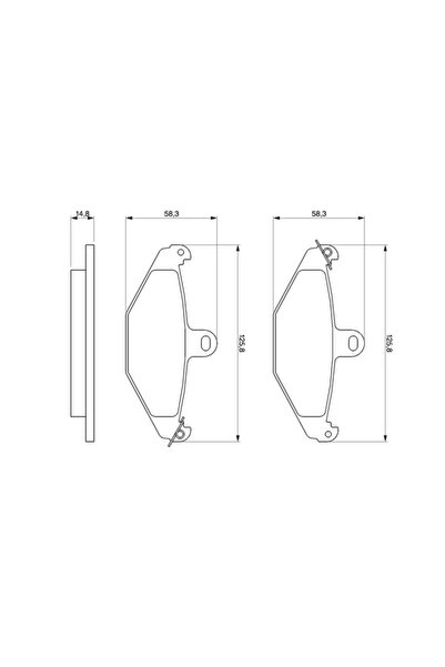 Bosch Комплект спирачни накладки, дискова спирачка 0 986 461 148