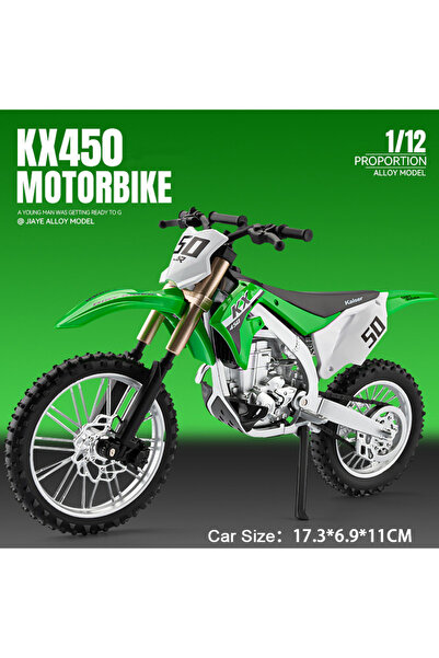 choice2 دراجة نارية كاواساكي KX450 خضراء بمقياس 1:12، موديلات دراجات نارية من...