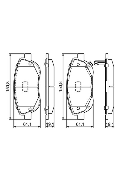 Bosch Σετ τακάκια φρένων, δισκόφρενο 0 986 494 682