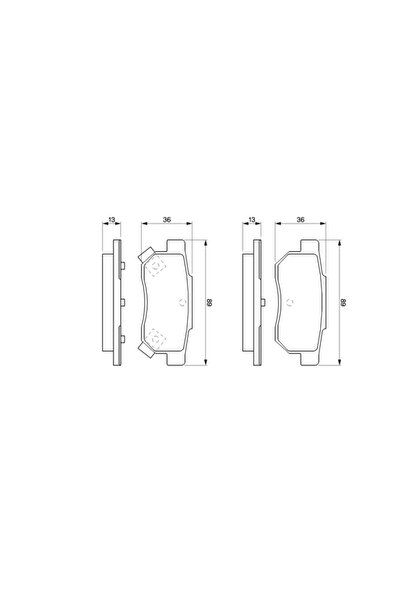Bosch Σετ τακάκια φρένων, δισκόφρενο 0 986 461 131