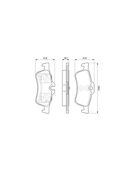 Bosch Комплект спирачни накладки, дискова спирачка 0 986 494 063